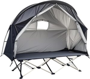 Dual-Use Compact Camping Cot Tent, Stable & Lightweight Design, Versatile Setup for Solo Adventures, Without Bed