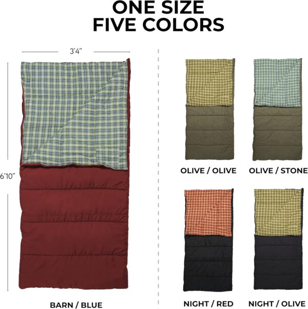 Sleeping Bag for Adults and Kids, 3-Season Sleeping Bags, Stay Warm in Camping Weather, Stuff Sack Included - Image 2